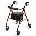 Curad CURAD MDS86825SLR Rollator, 250 lb Weight Capacity, 29-1/2 to 36 in H MDS86825SLR